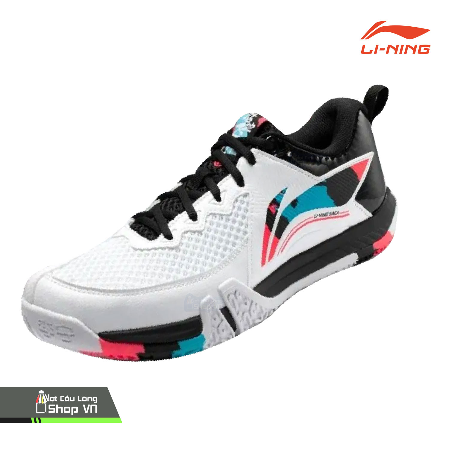 Giày Cầu Lông Lining Saga II Lite Aytt003-2 Trắng/đen ND