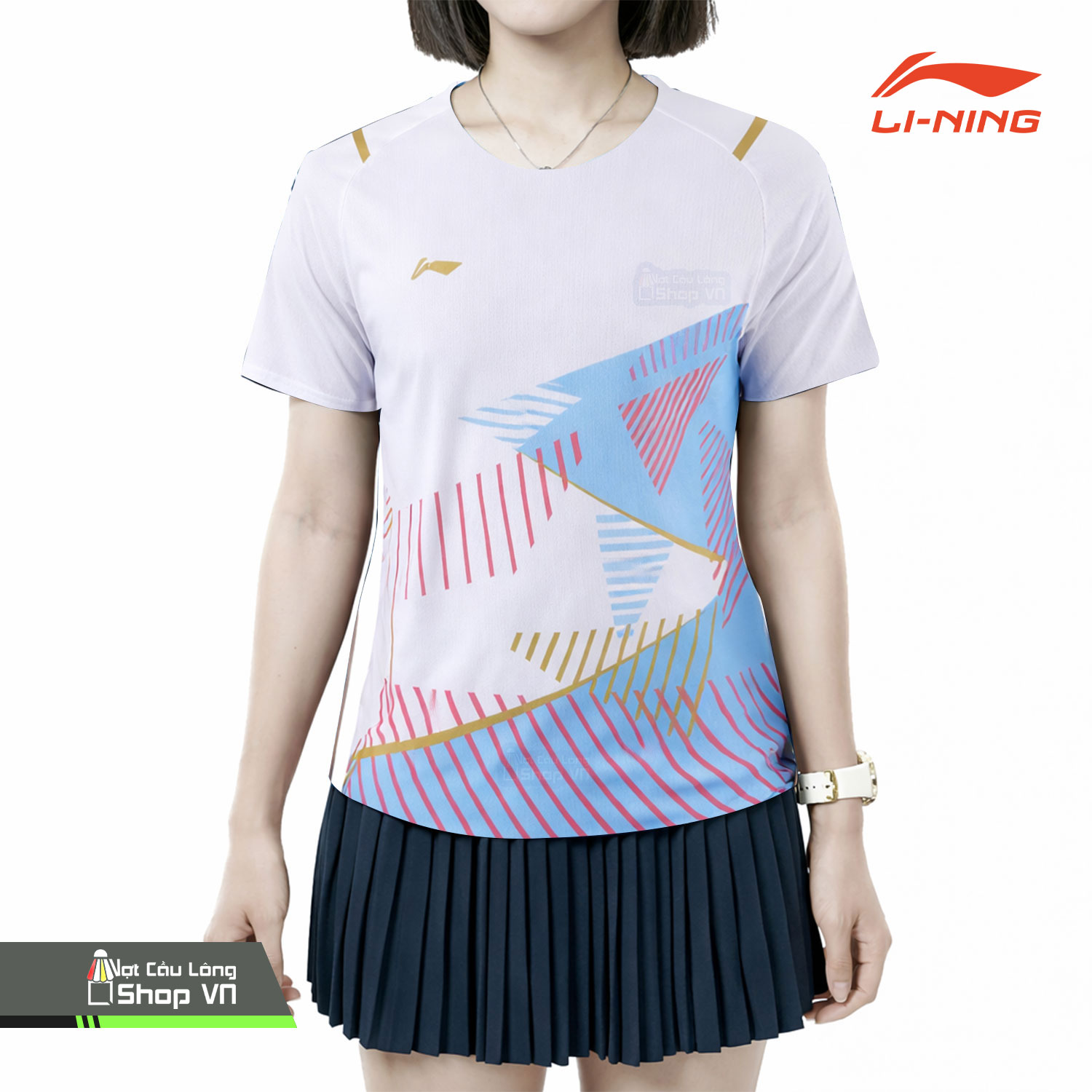 Áo Cầu Lông Lining 6207b Trắng