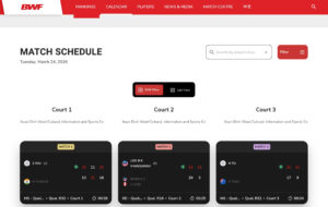 Lịch thi đấu Ciputra Hanoi 2026 trên BWF