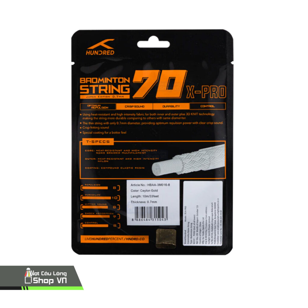 cước đan vợt Hundred 70 X Pro