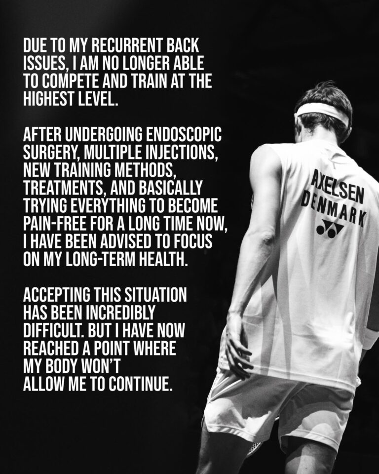 Tin chấn động: “Đại Đế” Viktor Axelsen chính thức giải nghệ